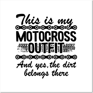 This Is My Motocross Outfit Dirt Bike Funny Motocross Posters and Art